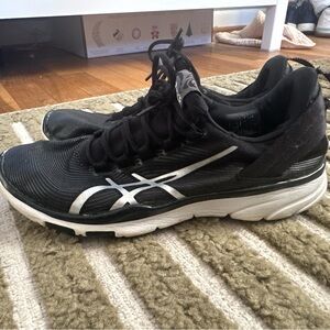 ASICS Black and White Athletic Shoes
